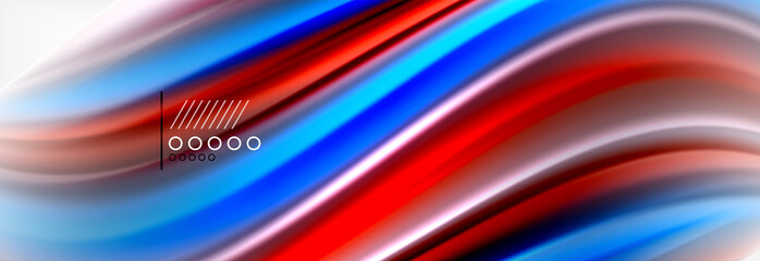 Fluid liquid colors abstract background, colorful geometric background - fluid shapes composition