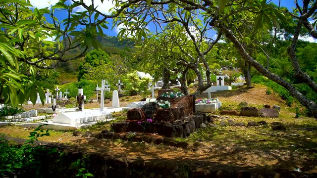 Gravestone and tomb Paul Gauguin Hiva Oa Marquesas