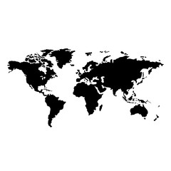Fototapeta premium mapa świata wektor styl wolnej ręki wolny od ilustracji mapy