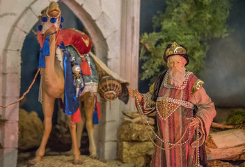 Obraz premium Nacimiento 24 diciembre, navidad, reyes magos, pastores, religion, tradiciones, melchor, gaspar, baltazar, estrella belem
