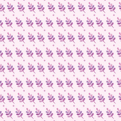 Seamless pink purple Simple leaves pattern