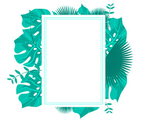 flower frame monstera ufo green