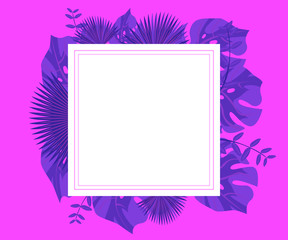 invitation card monstera proton purple