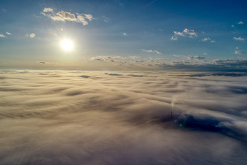 雲海の空撮