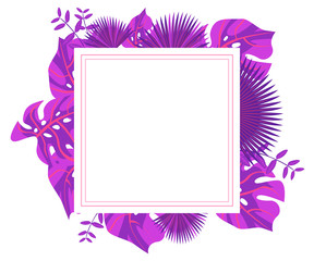 invitation card monstera proton purple