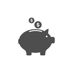 Piggy bank icon graphic design template vector