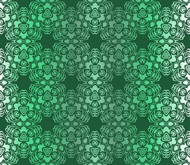 Seamless Lace Floral Background. Texture For Wallpaper, Invitation. Vector Illustration. Green gradient