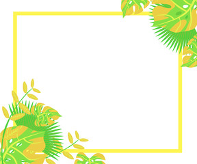 flower frame monstera ufo green