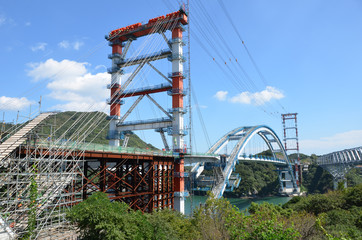 Obraz premium Huge bridge under construction
