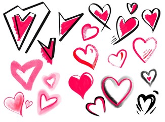 Mix heart symbols graphic.