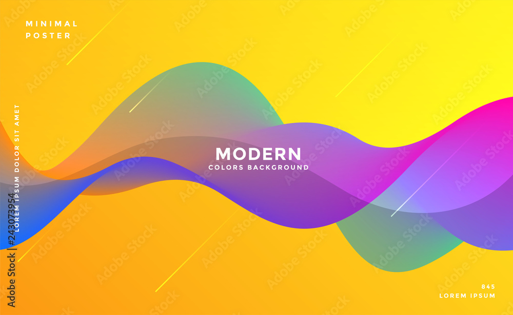Sticker dynamic colorful vibrant wave colorful background