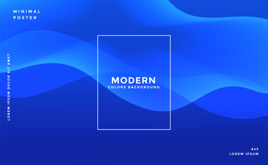 stylish blue wavy banner design