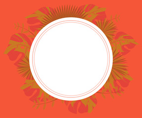 flower frame monstera ufo green