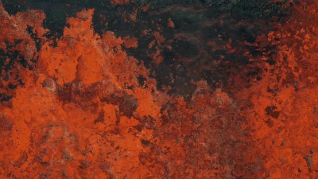 Aerial powerful active volcano emissions of poisonous gases