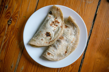 Traditional Honduran Cuisine Baleada Tortilla 