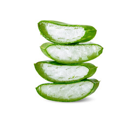 Aloe vera isolated on white clipping path