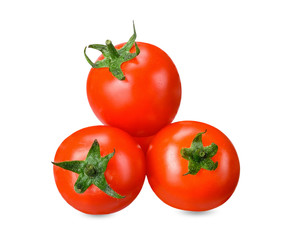 Tomato isolated on white with clipping path