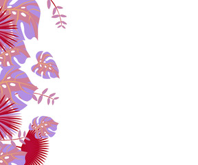 invitation card monstera proton purple