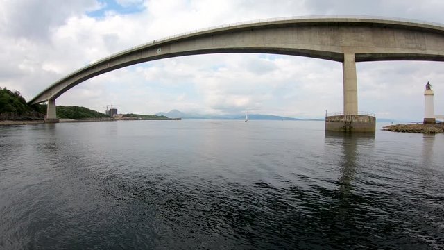 Kyle of Lochalsh road Skye Bridge and lighthouse 
