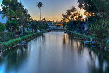 Fototapeta na wymiar Venice Canals - California