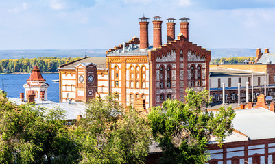 View on Zhiguli Brewery in sunny day