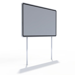 Obraz premium Blank white road sign or Empty traffic signs. 3D
