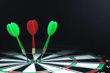 Fototapeta premium Dartboard with arrows. Marketing, Target, Success concept