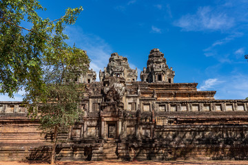 Fototapeta na wymiar Ta Keo temple ruins at Angkor, Siem Reap Province, Cambodia