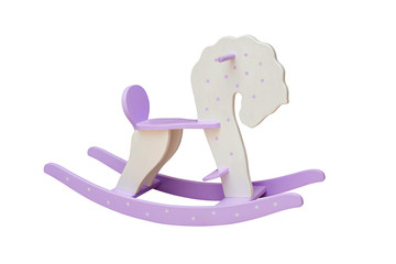 Rocking horse. Children's toy. Children horse toy. Classic wooden swing