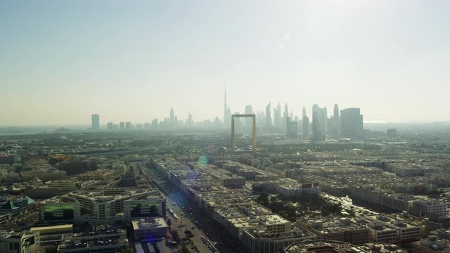 Aerial view Dubai picture Frame Zabeel Park UAE