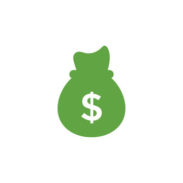 Money bag icon graphic design template vector