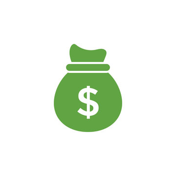 Money bag icon graphic design template vector
