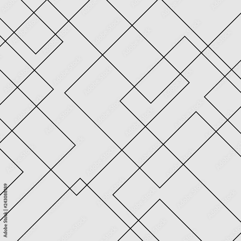 Wall mural vector modern geometric square diamond shape pattern. simple abstract background