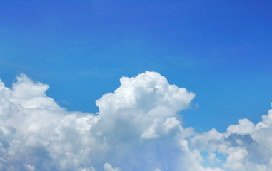 The nature of sky blue and white clouds background