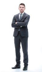 in full growth. confident businessman.