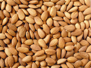Almonds nuts background