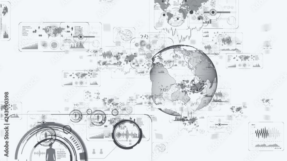 Poster futuristic gui (graphical user interface) concept.