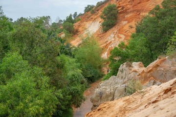 The Fairy Stream in Mui Ne from the Top of a Sand Dune in Mui Ne