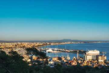 Fototapeta na wymiar Aerial view of Palma de Majorca, Balearic islands, Spain
