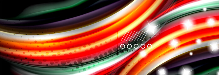 Color flow poster. Wave Liquid shape color background. Art design for your design