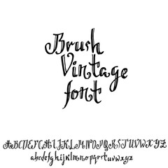 Grunge old pen gothic font. Blackletter script. Vector illustration.