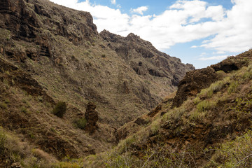 Beautiful landscapes of Barranco del Infierno in Tenerife.