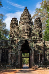 Fototapeta na wymiar Victory gate of Angkor Thom at Siem Reap, Cambodia