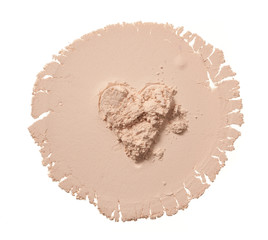 Texture of gently white face powder