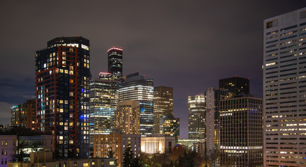 Fototapeta na wymiar Seattle City at Night
