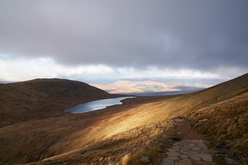 Fototapeta na wymiar Ben Nevis - Walk down - Scotland - Loch