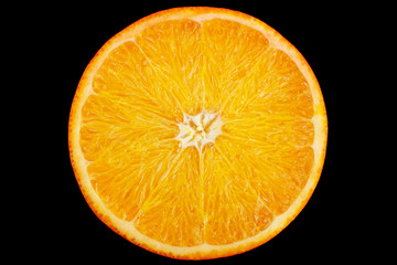 Ctrus fruit orange on black
