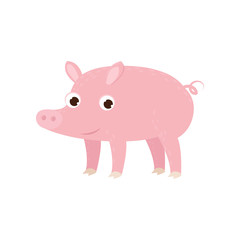 Cute cartoon image of an animal. Funny cute animal.