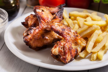 Tasty baked chicken wings