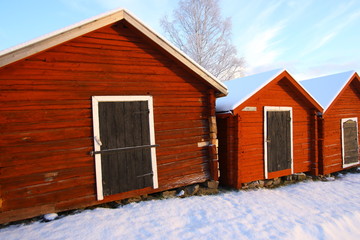 Höga Kusten Nordingra Schweden Winterzeit